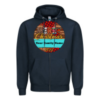 Navy (preview)custom christmas ornament Zipper Hoodie - Jasminsmagicworld