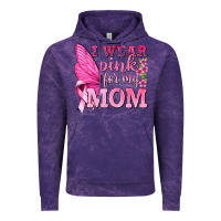 Cloud Purple I Wear Pink For My Mom with Butterfly Vintage Hoodie - texasbilliewilder