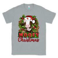 Heather Grey Mooey christmas Classic Tee - Artiststas