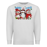 Dove Grey baby ıt's cold outside Premium Sweatshirt - MaliasSmallBusiness