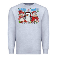 Heather Grey baby ıt's cold outside Premium Sweatshirt - MaliasSmallBusiness