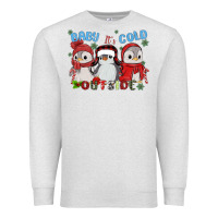 Oatmeal Heather baby ıt's cold outside Premium Sweatshirt - MaliasSmallBusiness