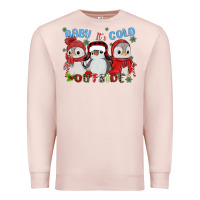 Pale Pink baby ıt's cold outside Premium Sweatshirt - MaliasSmallBusiness