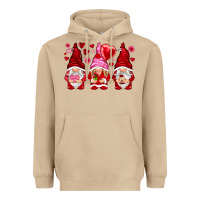 Mushroom valentines day gnomies with heart balloon Heavyweight Hoodie - NancyCooperArtShop