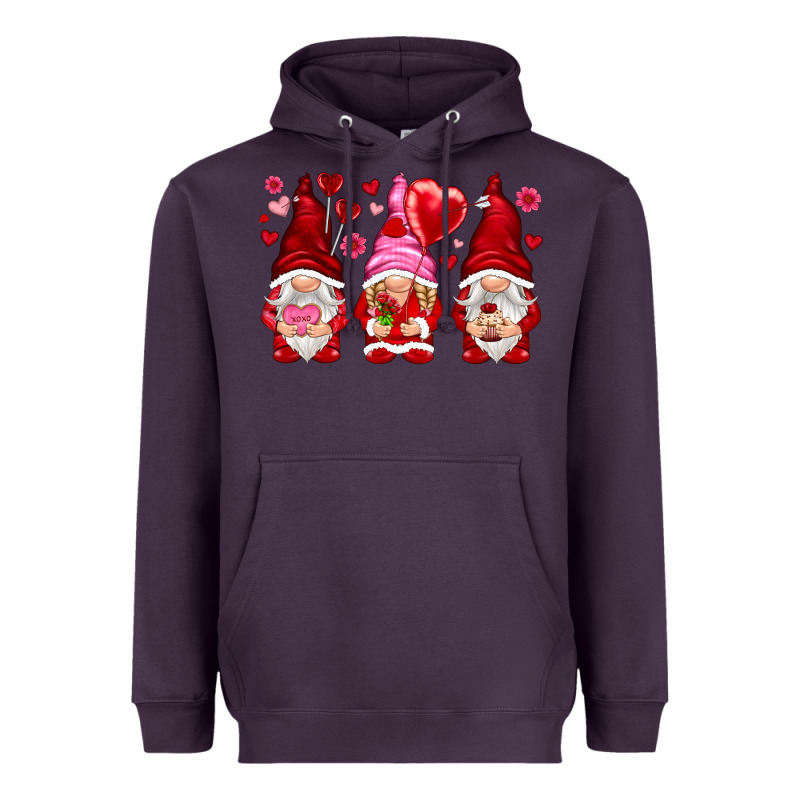 Valentines Day Gnomies With Heart Balloon Heavyweight Hoodie by NancyCooperArtShop | Teevron