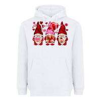 White valentines day gnomies with heart balloon Heavyweight Hoodie - NancyCooperArtShop