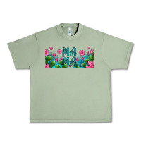 Oil Green cactus and flowers mama libbey glass Urban Heavy Tee - HRA Design Shop