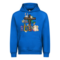 Cobalt He is risen Easter Urban Hoodie - NancyCooperArtShop