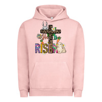 Pigment Salmon He is risen Easter Urban Hoodie - NancyCooperArtShop