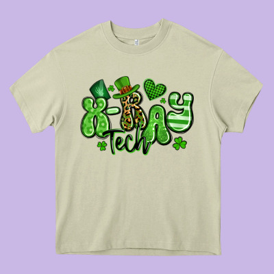 X Ray Tech St Patrick's Day Heavy Core Tee Designed By Artiststas
