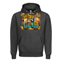 Charcoal Heather Western Teacher Pencil With Sunflowers Zipper Hoodie - LillyAllenDesigns
