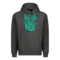 Charcoal Heather gemstone rabbit Premium Hoodie - Artiststas