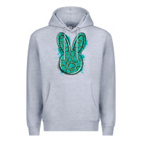 Heather Grey gemstone rabbit Premium Hoodie - Artiststas