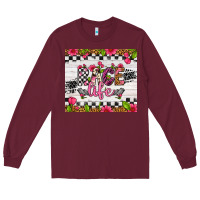 Burgundy race life tumbler Long Sleeve Tee - Artiststas