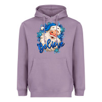 Lavender believe winter christmas santa claus Heavyweight Hoodie - MaliasSmallBusiness