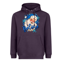 Plum believe winter christmas santa claus Heavyweight Hoodie - MaliasSmallBusiness