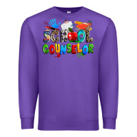 Purple school counselor Premium Sweatshirt - NancyCooperArtShop