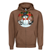 Chestnut western snowman christmas ornament Zipper Hoodie - Jasminsmagicworld