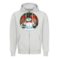 Dove Grey western snowman christmas ornament Zipper Hoodie - Jasminsmagicworld