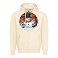 Sandshell western snowman christmas ornament Zipper Hoodie - Jasminsmagicworld