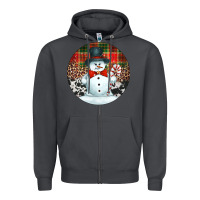 Smoke western snowman christmas ornament Zipper Hoodie - Jasminsmagicworld