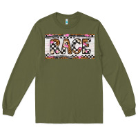 Army Green race license plate Long Sleeve Tee - Artiststas