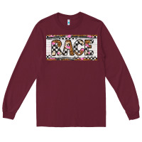 Burgundy race license plate Long Sleeve Tee - Artiststas