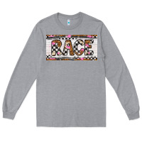 Heather Grey race license plate Long Sleeve Tee - Artiststas