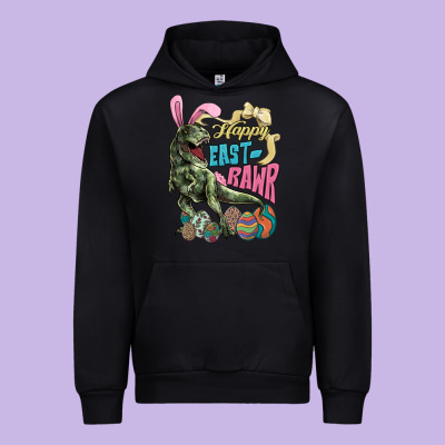 Happy Easter Day T-rex Urban Hoodie Designed By Nancycooperartshop