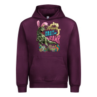 Mauve Wine Happy Easter Day T-rex Urban Hoodie - NancyCooperArtShop