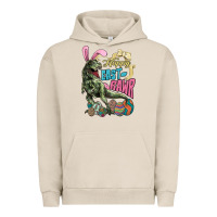 Pigment French Oak Happy Easter Day T-rex Urban Hoodie - NancyCooperArtShop