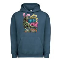 Pigment Midnight Navy Happy Easter Day T-rex Urban Hoodie - NancyCooperArtShop