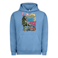 Pigment Pebble Blue Happy Easter Day T-rex Urban Hoodie - NancyCooperArtShop
