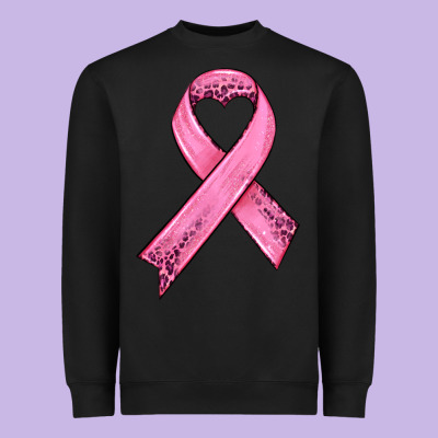 Pink Ribbon Heavyweight Sweatshirt Designed By Hra Design Shop
