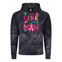 Cloud Black I Wear Pink For My Mom with Butterfly Vintage Hoodie - texasbilliewilder