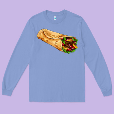 Burrito Long Sleeve Tee Designed By Adodesignshop