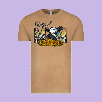 Blessed Vintage Tee Designed By Cowhidedigitalart