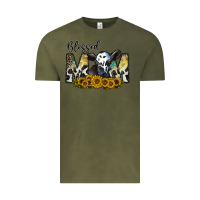 Vintage Olive blessed Vintage Tee - CowhideDigitalArt