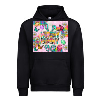 Black Hunny Bunny and egg Easter Urban Hoodie - NancyCooperArtShop