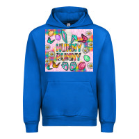Cobalt Hunny Bunny and egg Easter Urban Hoodie - NancyCooperArtShop