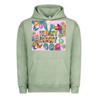 Pigment Oil Green Hunny Bunny and egg Easter Urban Hoodie - NancyCooperArtShop
