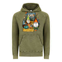 Vintage Olive farm truck autumn gnomes Vintage Hoodie - RanaPortraitStore