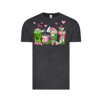 Vintage Black botanic coffee cups Vintage Tee - AdoDesignShop