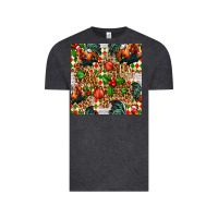 Vintage Black christmas leopard chicken Vintage Tee - FaDigitalArtStudio