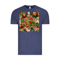 Vintage Denim christmas leopard chicken Vintage Tee - FaDigitalArtStudio