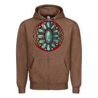 Chestnut turquoise gemstone christmas ornament Zipper Hoodie - Jasminsmagicworld
