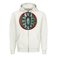 Oatmeal Heather turquoise gemstone christmas ornament Zipper Hoodie - Jasminsmagicworld