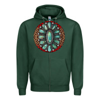 Sports Green turquoise gemstone christmas ornament Zipper Hoodie - Jasminsmagicworld