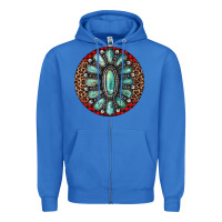 True Royal turquoise gemstone christmas ornament Zipper Hoodie - Jasminsmagicworld