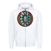 White turquoise gemstone christmas ornament Zipper Hoodie - Jasminsmagicworld